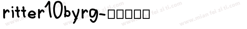 ritter byrg字体转换